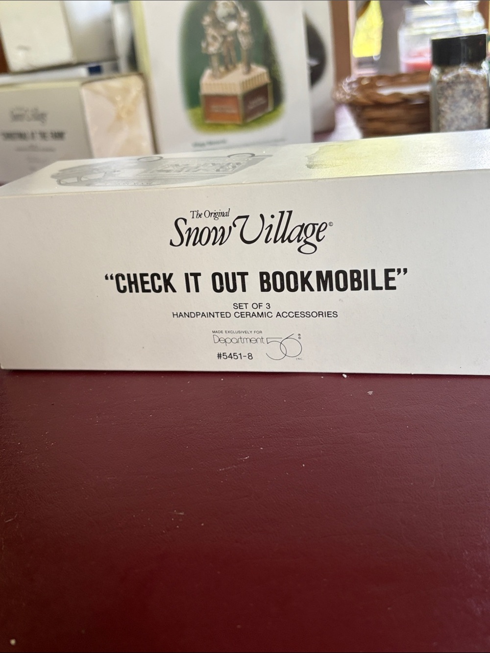 “Check It Out Bookmobile” Handpainted Ceramic Accessory - White